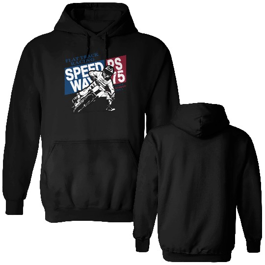 Flat Track Rider - Speedway Racing Double Sided Hoodies