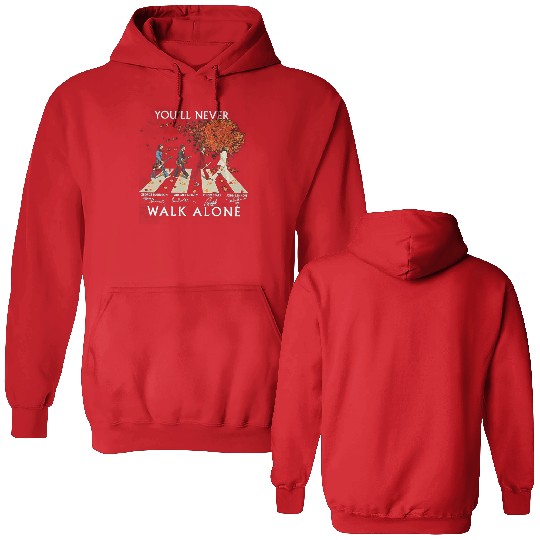 The-Beatles You'll Never Walk Alone Double Sided Hoodies, Rock Band Double Sided Hoodies, Fan Gift