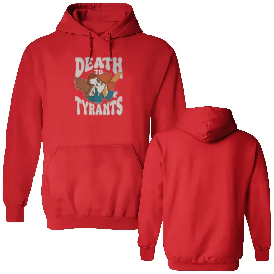 Skippy Rabbit Death To Tyrants Vintage 90s Double Sided Hoodies, Disney Robin Hood Movie Double Sided Hoodies