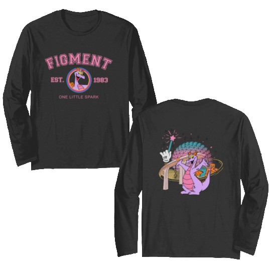 Disney Figment Two Sides Double Sided Long Sleeves, Epcot Figment Double Sided Long Sleeves, Figment One Little Spark Double Sided Long Sleeves