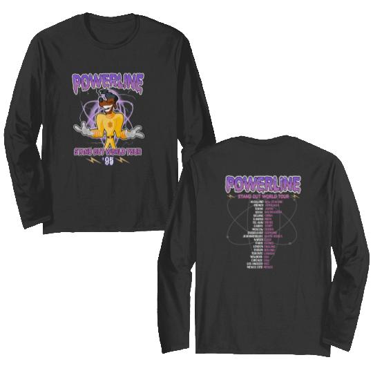 Disney Powerline Goofy Movie Double Sided Long Sleeves, Powerline Stand Out World Tour 95 Double Sided Long Sleeves, Disney A Goofy Movie Double Sided Long Sleeves