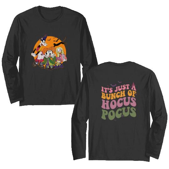 Retro Funny Minnie Daisy Clarabelle Cosplay Pocus Sanderson Sisters Double Sided Long Sleeves, Disney Witch Movie Double Sided Long Sleeves, Disney Halloween Double Sided Long Sleeves, Disneyland Double Sided Long Sleeves