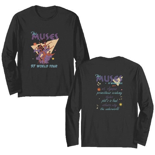 Two-sided Vintage Disney Hercules The Muses 97 World Tour Double Sided Long Sleeves