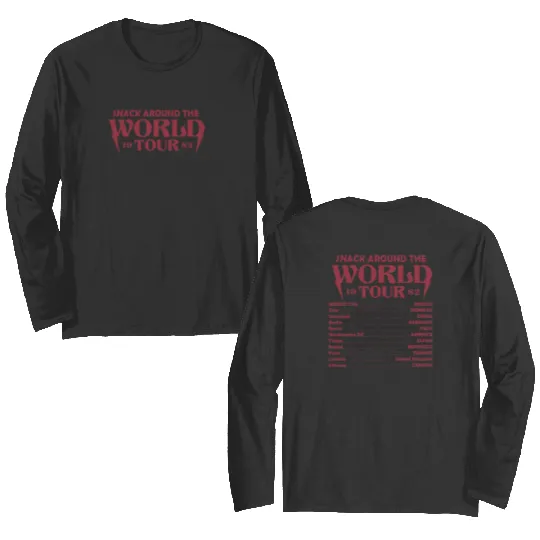 Snack Around The World Tour Double Sided Long Sleeves, Epcot World Tour Double Sided Long Sleeves, Disneyworld Double Sided Long Sleeves