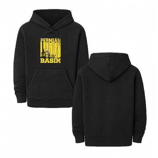 Permian Basin Oilfield Rigger Driller Distressed Double Sided Mineral Wash Hoodies