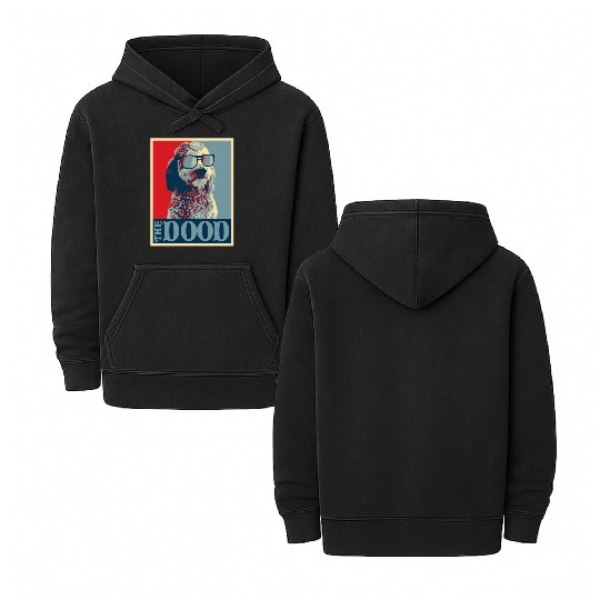 Goldendoodle The Dood Double Sided Mineral Wash Hoodies