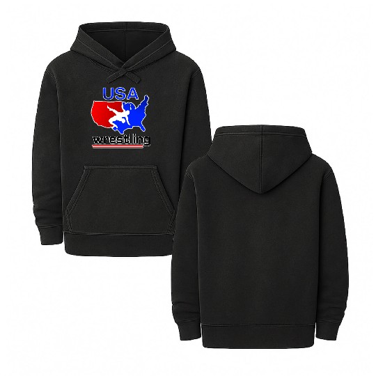 Team USA Wrestling Double Sided Mineral Wash Hoodies