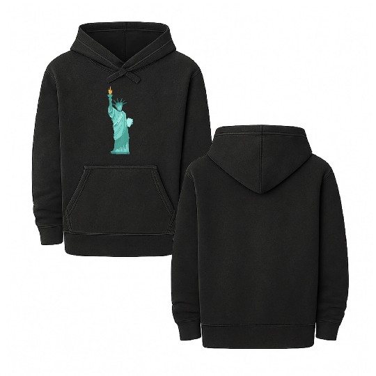 statue of liberty Double Sided Mineral Wash Hoodies