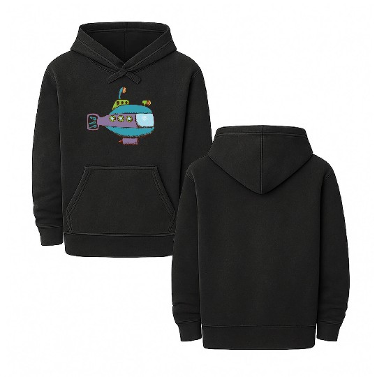 submarine Double Sided Mineral Wash Hoodies