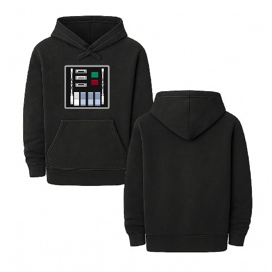 Darth Vader Control Panel - A New Hope Double Sided Mineral Wash Hoodies