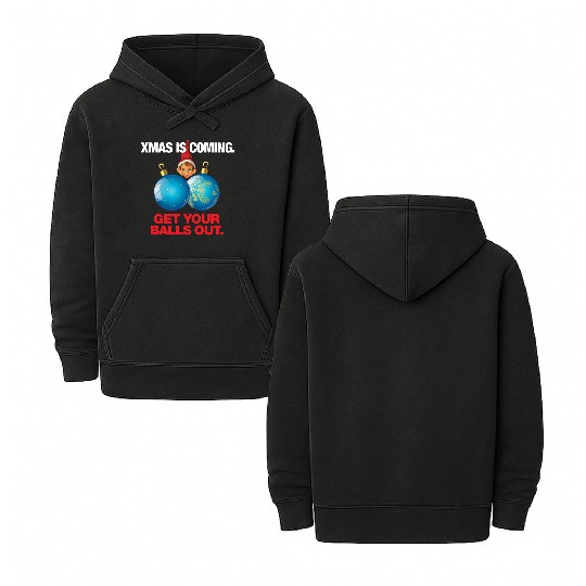 Christmas Balls Double Sided Mineral Wash Hoodies