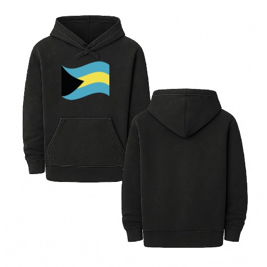 flag bahamas Double Sided Mineral Wash Hoodies