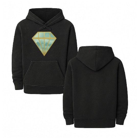 Golden Indie Diamond shape Mountain Double Sided Mineral Wash Hoodies