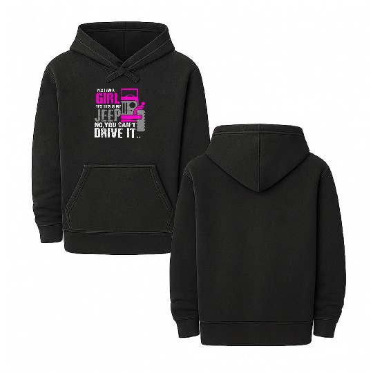 Funny I Am A Girl This Is My Jeep Girl Car Gift Double Sided Mineral Wash Hoodies