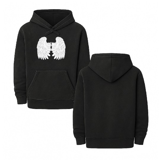 Angel Wings Double Sided Mineral Wash Hoodies