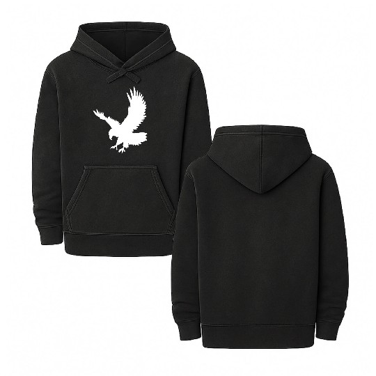Eagle Catching Its Prey Double Sided Mineral Wash Hoodies