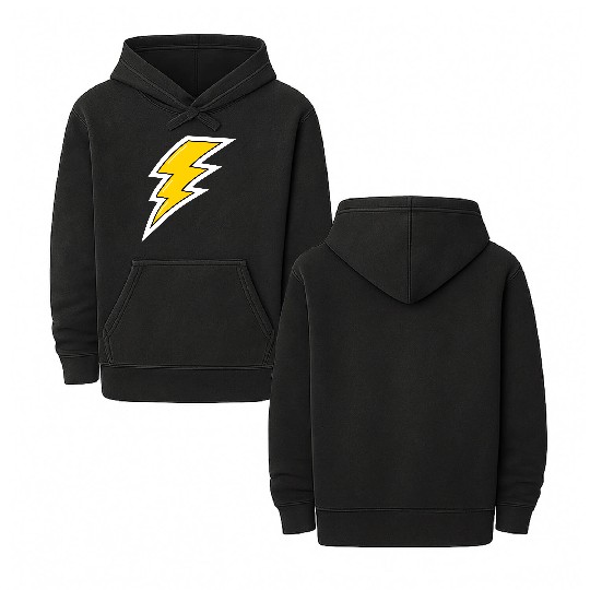 Yellow Lightning, lightning bolt Double Sided Mineral Wash Hoodies