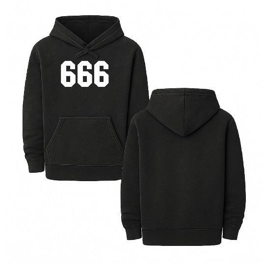 The Devil Number Double Sided Mineral Wash Hoodies
