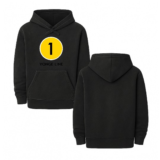 Yonge Street Subway Line Double Sided Mineral Wash Hoodies