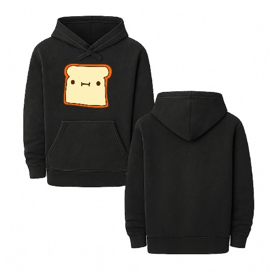 toast bread slice bun sweet cute Double Sided Mineral Wash Hoodies