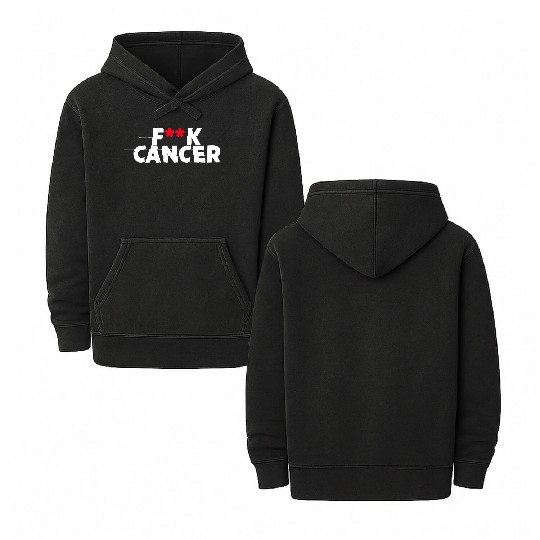 FUCK CANCER Double Sided Mineral Wash Hoodies