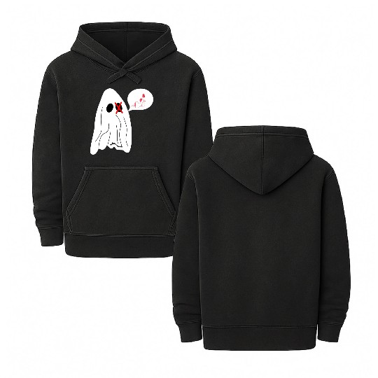 Ghost love Double Sided Mineral Wash Hoodies