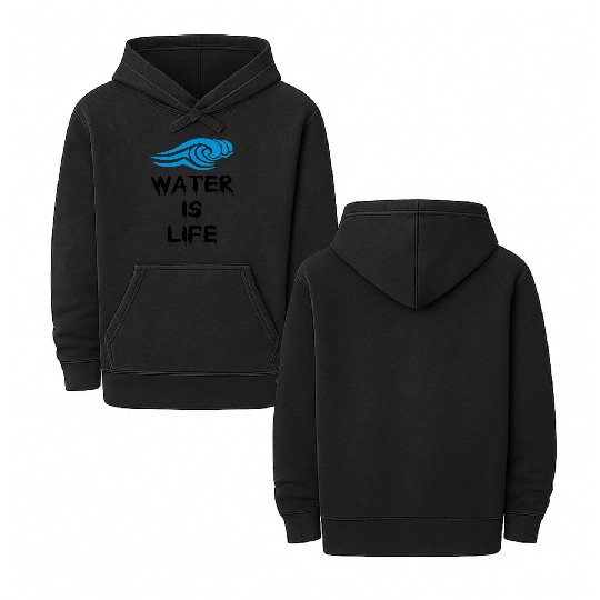 Water is life Double Sided Mineral Wash Hoodies