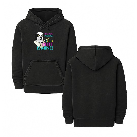 BIG DOG NURSE Double Sided Mineral Wash Hoodies