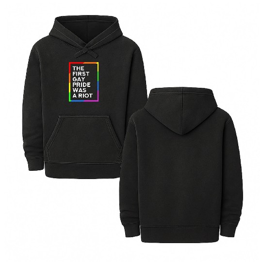 First gay pride was a riot - LGBT gay pride Double Sided Mineral Wash Hoodies