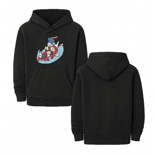 White water rafting Double Sided Mineral Wash Hoodies