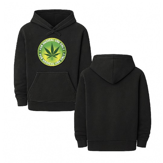 Medical Marijuana (Weed) Double Sided Mineral Wash Hoodies