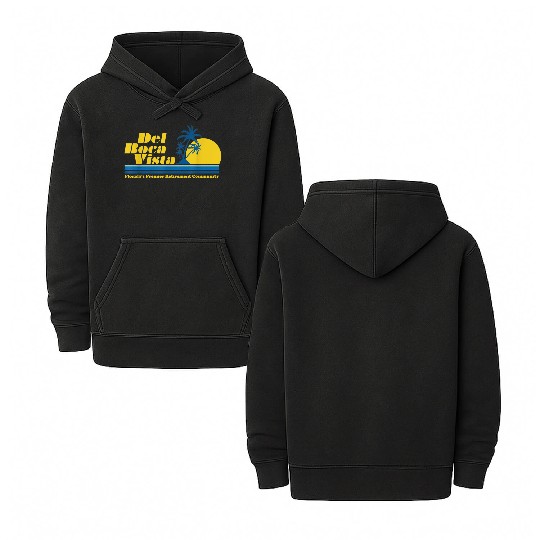 Del Boca Vista Retirement Community Funny No 2376 Double Sided Mineral Wash Hoodies