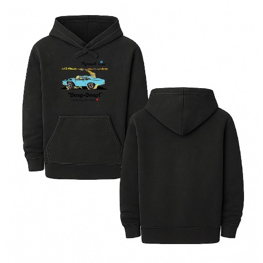 1968 Plymouth Road Runner Salt Flats Light Blue Double Sided Mineral Wash Hoodies