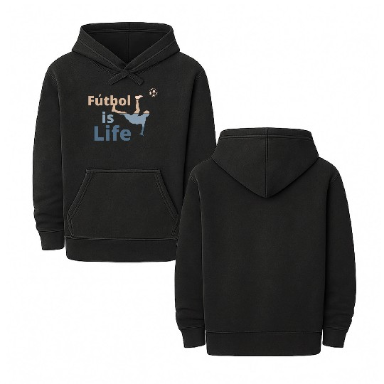 Football is life Double Sided Mineral Wash Hoodies
