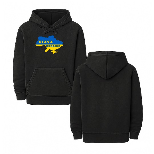 EU Ukraine Europe Friends Union Freedom Peace Double Sided Mineral Wash Hoodies