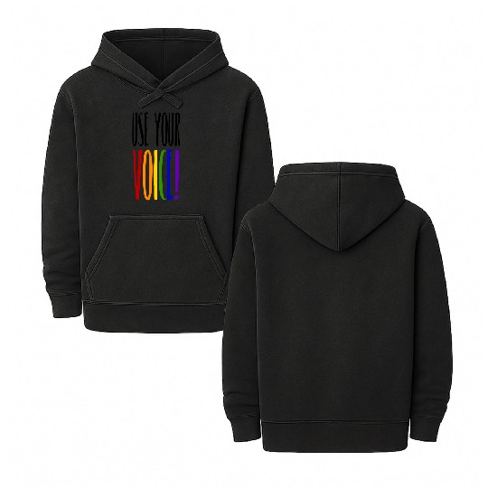 Use your voice! LGBTQ Gay Pride CSD Coming Out Double Sided Mineral Wash Hoodies