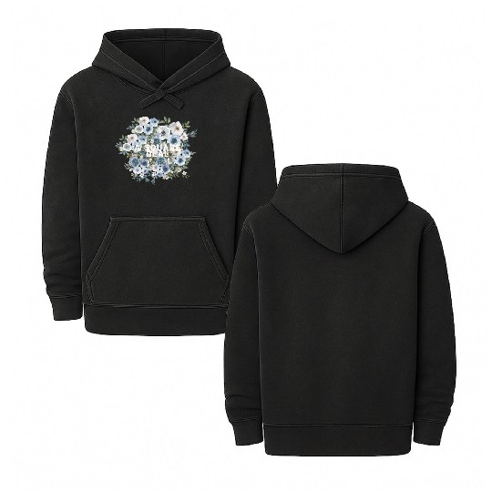 Flower Double Sided Mineral Wash Hoodies