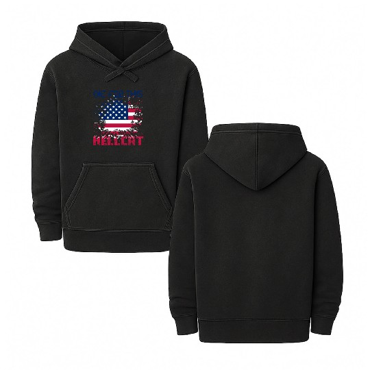Die For This Hellcat- Vintage US Flag Double Sided Mineral Wash Hoodies