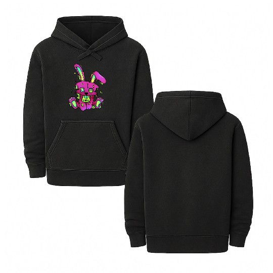Toxic Bunny Double Sided Mineral Wash Hoodies