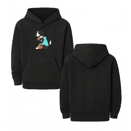 I Love Dad Bernese Mountain Dog Double Sided Mineral Wash Hoodies