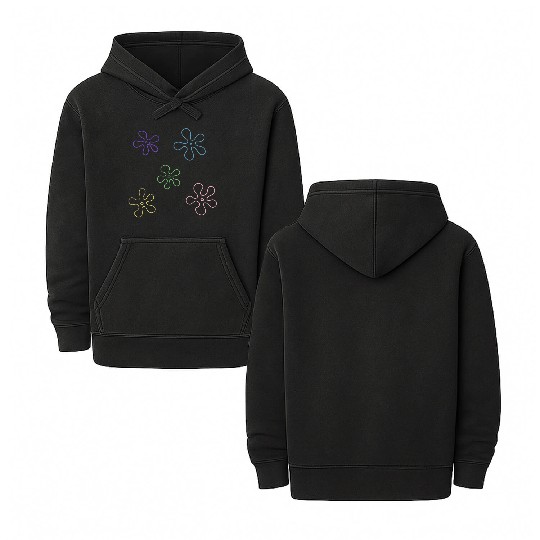 sponge bob flower pack Double Sided Mineral Wash Hoodies