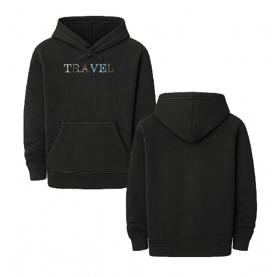 in love with travel, in all seasons Double Sided Mineral Wash Hoodies