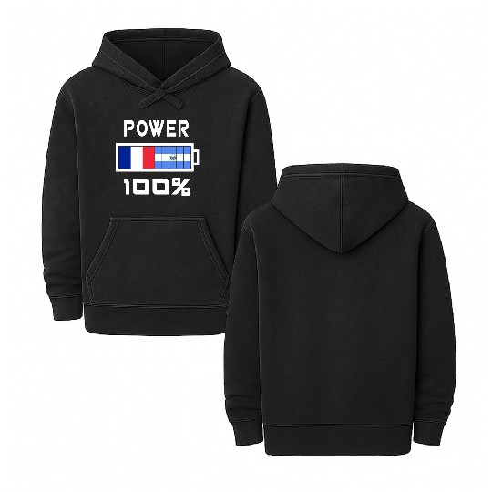 El Salvador and France power 100% Double Sided Mineral Wash Hoodies