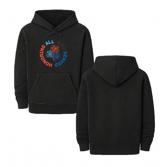 Thank You Veterans l Veterans Day Gift Idea Double Sided Mineral Wash Hoodies