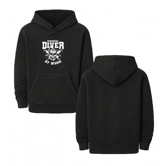 Scuba Diving Diver Double Sided Mineral Wash Hoodies