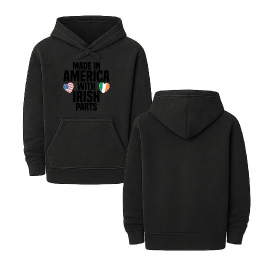MADE IN AMERICA WITH IRISH PARTS Double Sided Mineral Wash Hoodies