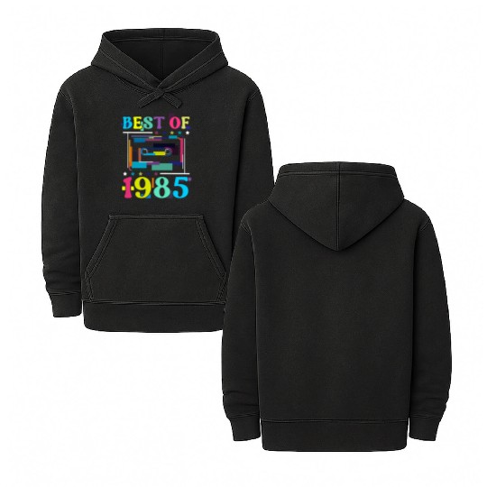 Best Of 1985 | Birthday Double Sided Mineral Wash Hoodies | Birthday Retro