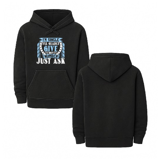 Single Independent Relationship Status Gift Idea Double Sided Mineral Wash Hoodies