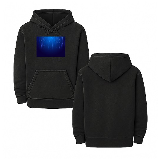 Navy Blue Glowing Neon Dots Double Sided Mineral Wash Hoodies