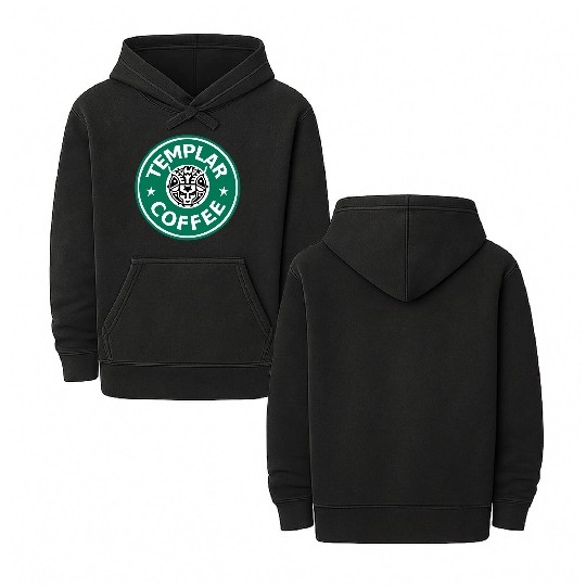 Knights' Templar Coffee Double Sided Mineral Wash Hoodies